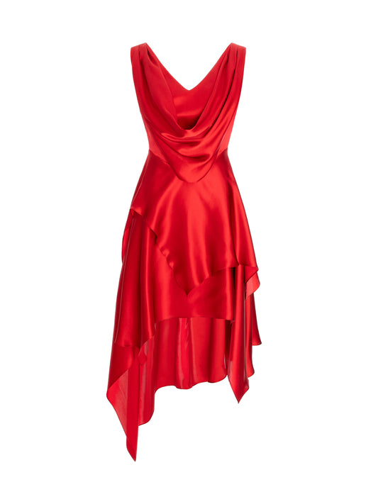 Silk Fantasy Dress - Red