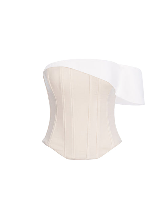 Midnight Whisper Wool Corset - Ivory
