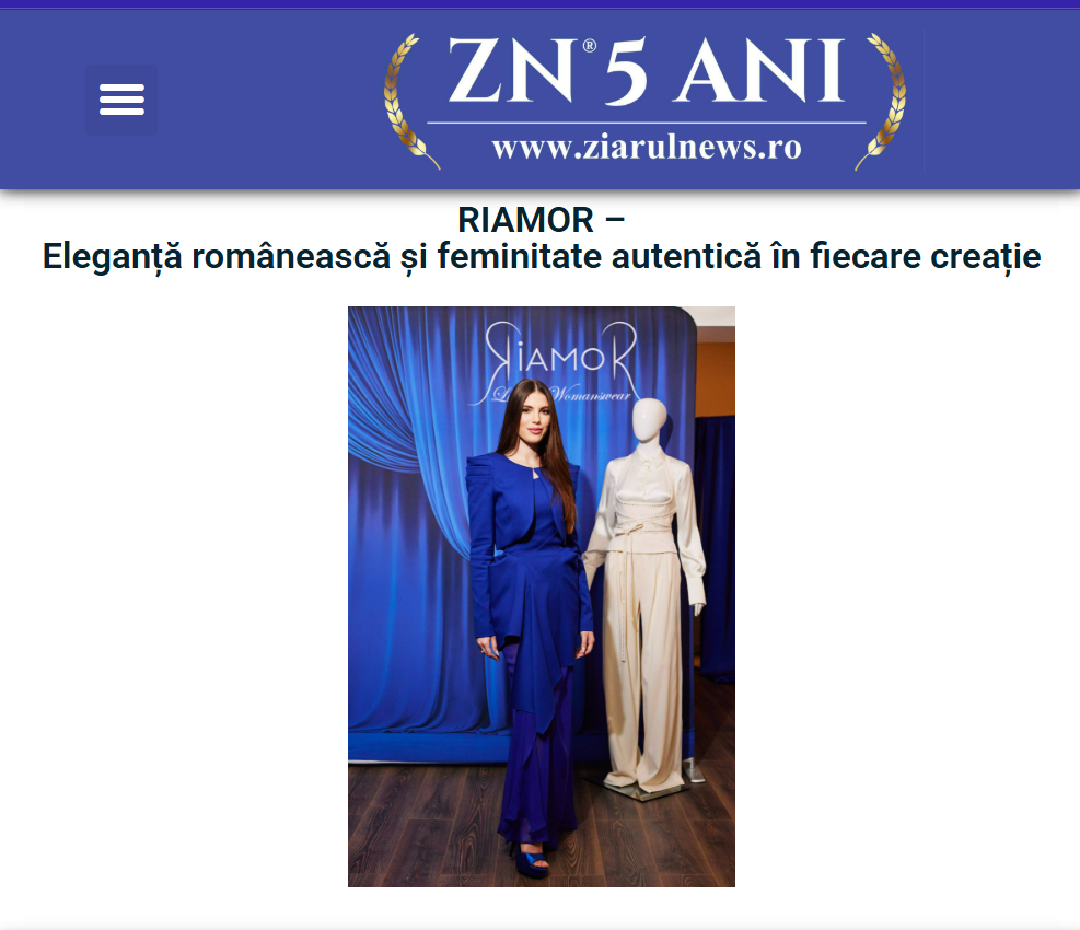 RIAMOR – Eleganta romaneasca si feminitate autentica în fiecare creatie