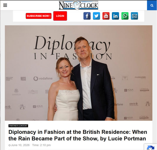 Diplomacy in Fashion at the British Residence: Interview by Lucie Portman for Nine O'Clock