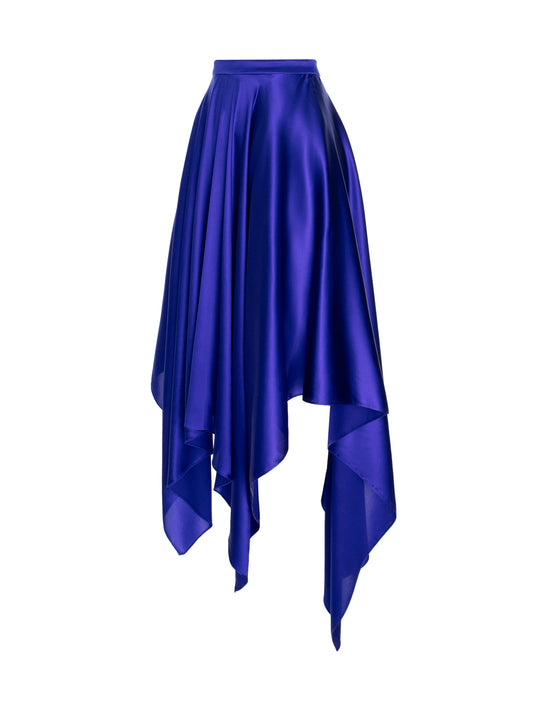 Silk Desire Skirt - Royal Blue