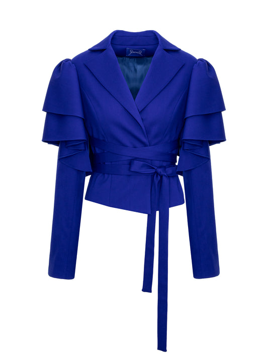 Power Move Wool Blazer- Royal Blue