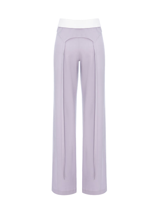 Pantaloni Lână Layered Agenda- GreyLilac