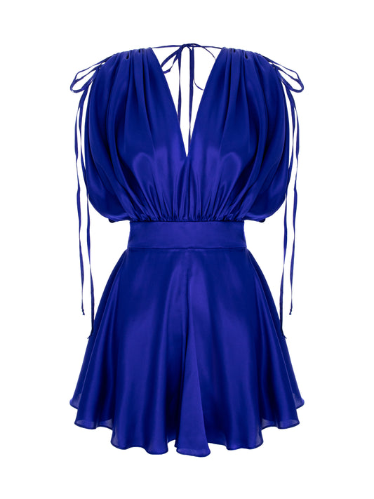 Silk Whisper Jumpsuit - Royal Blue