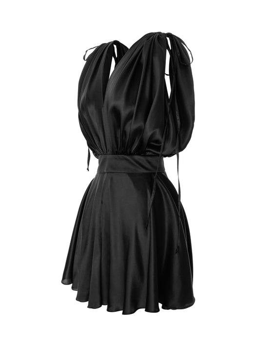 Silk Whisper Jumpsuit - Black