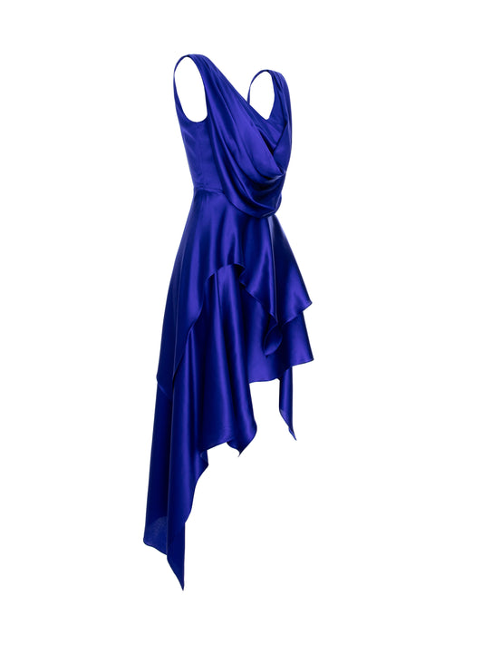 Silk Fantasy Dress - Royal Blue