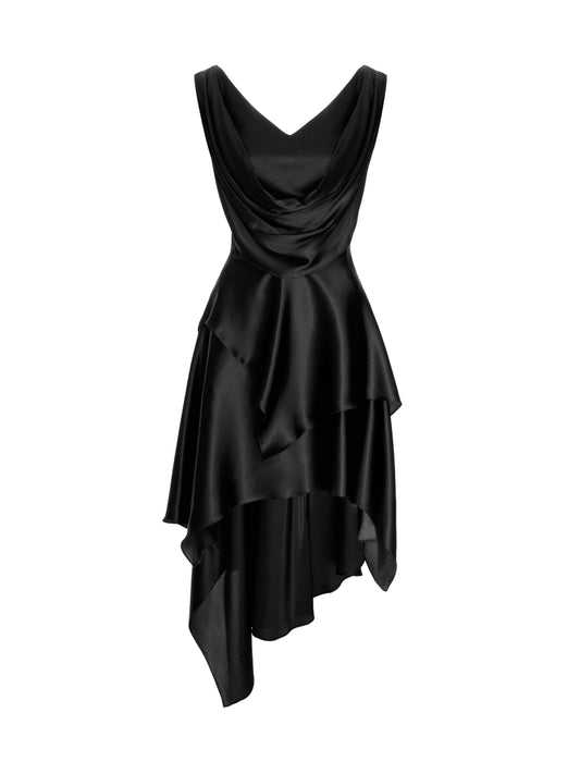 Silk Fantasy Dress - Black