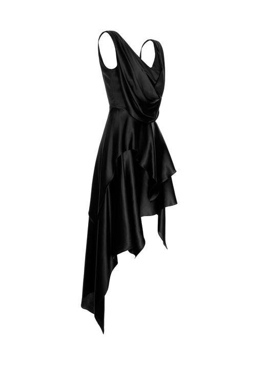 Silk Fantasy Dress - Black