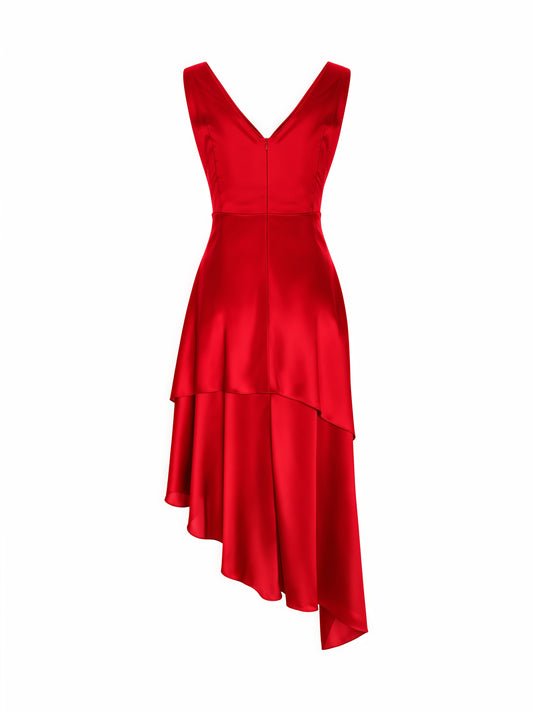 Silk Fantasy Dress - Red